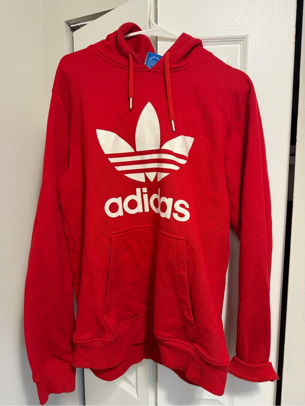 adidas Red Trefoil Zip-Up Hoodie - Men's